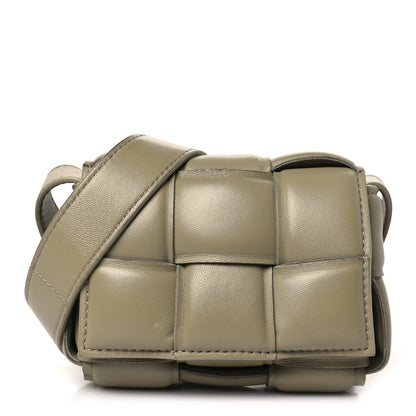 Bottega Veneta Lambskin Maxi Intreccio Padded Mini Candy Cassette Crossbody Bag Travertine 1 of 9