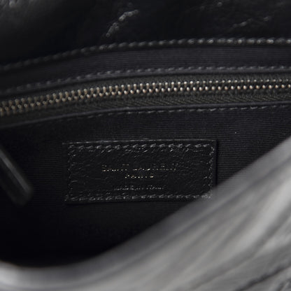 Saint Laurent Crinkled Calfskin Matelasse Monogram Niki Chain Wallet Black 8 of 10