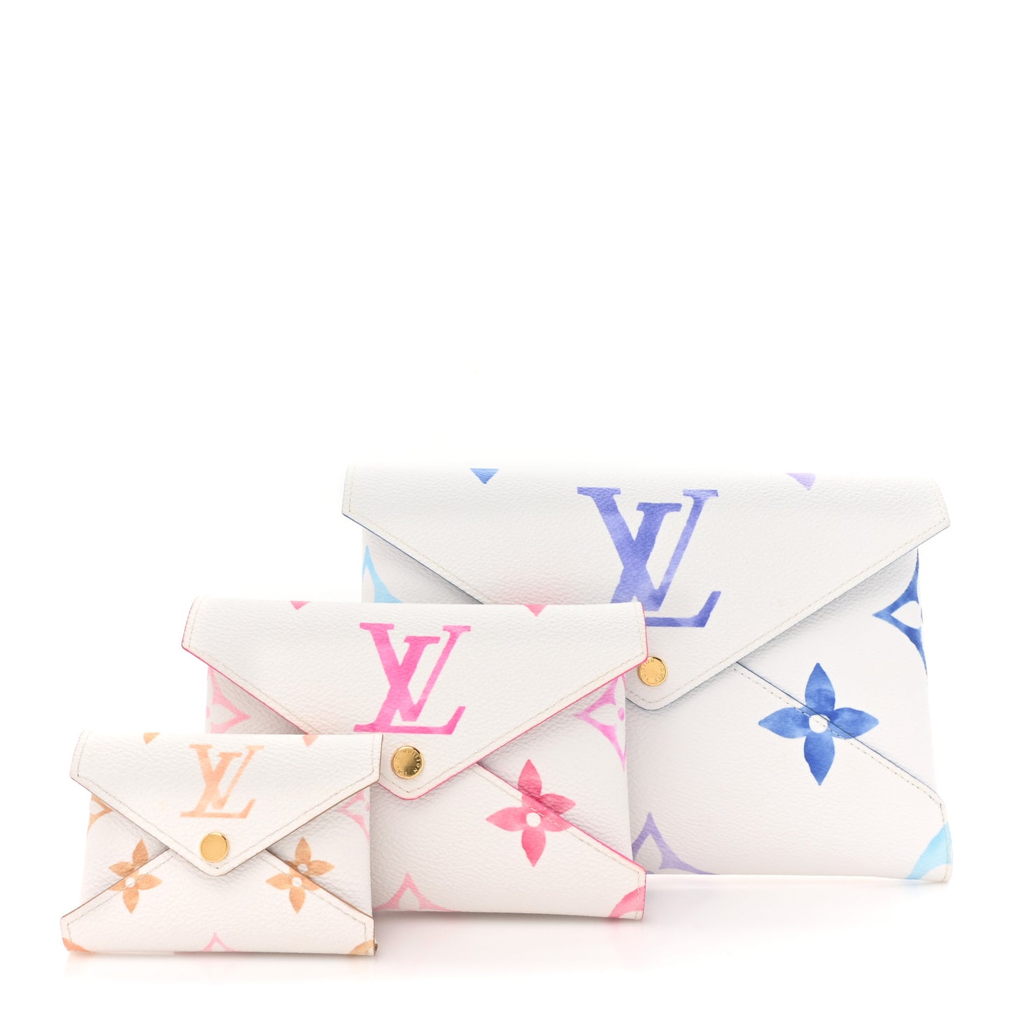 Monogram Giant By The Pool Kirigami Pochette Set Blue Rose Beige