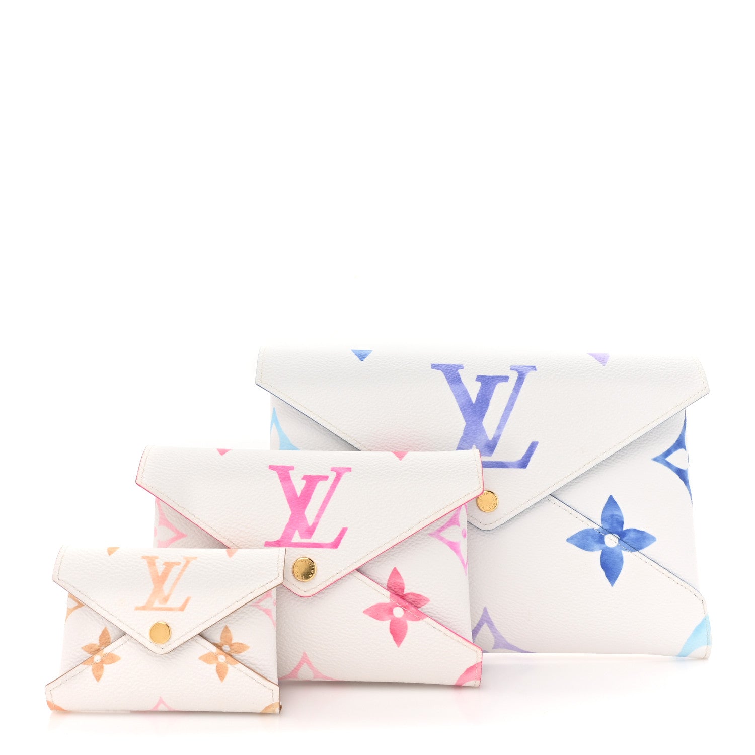 Louis Vuitton Monogram Giant By The Pool Kirigami Pochette Set Blue Rose Beige 1 of 9