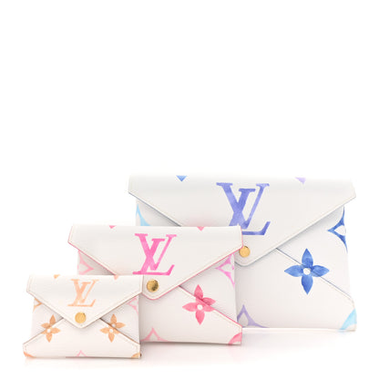 Louis Vuitton Monogram Giant By The Pool Kirigami Pochette Set Blue Rose Beige 1 of 9