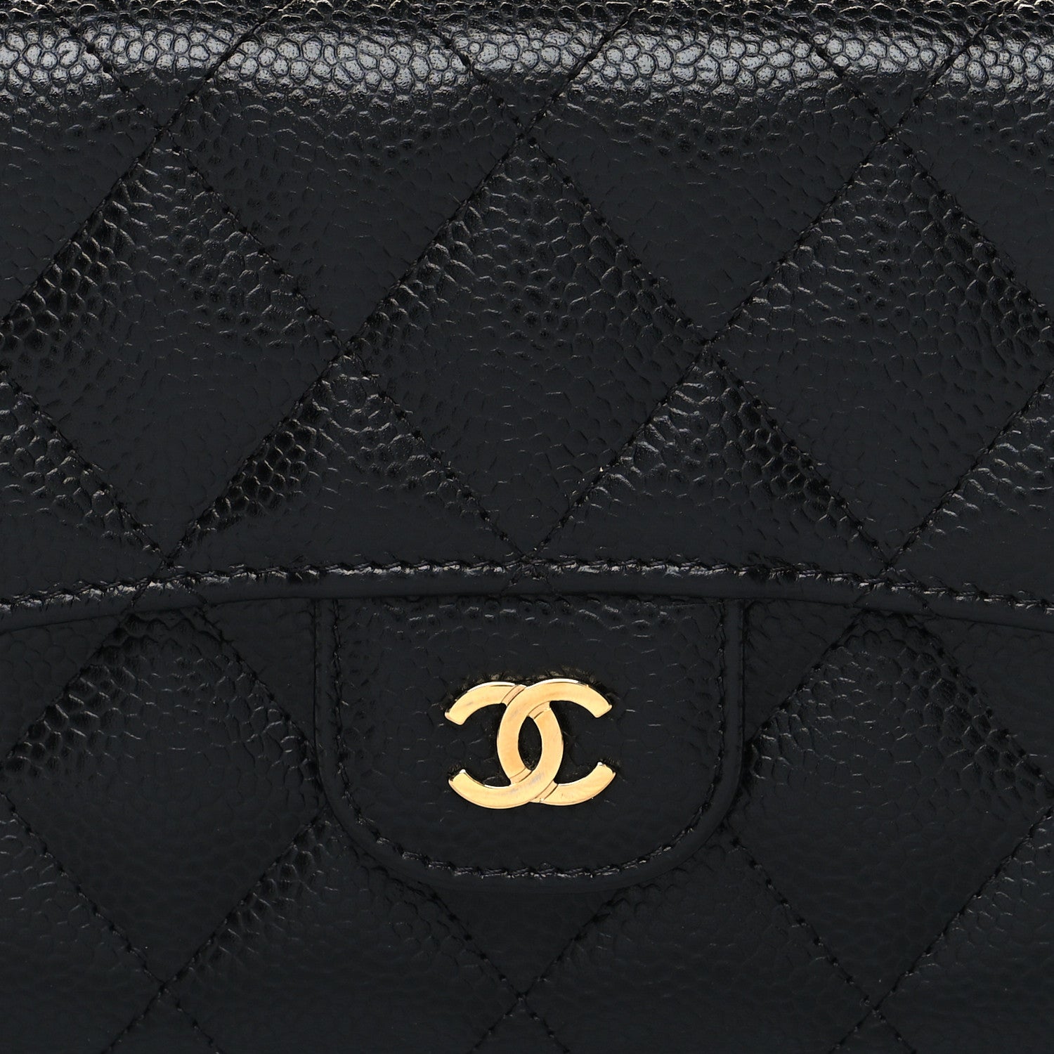 Chanel Caviar Quilted Long Flap Wallet Black 9 of 9