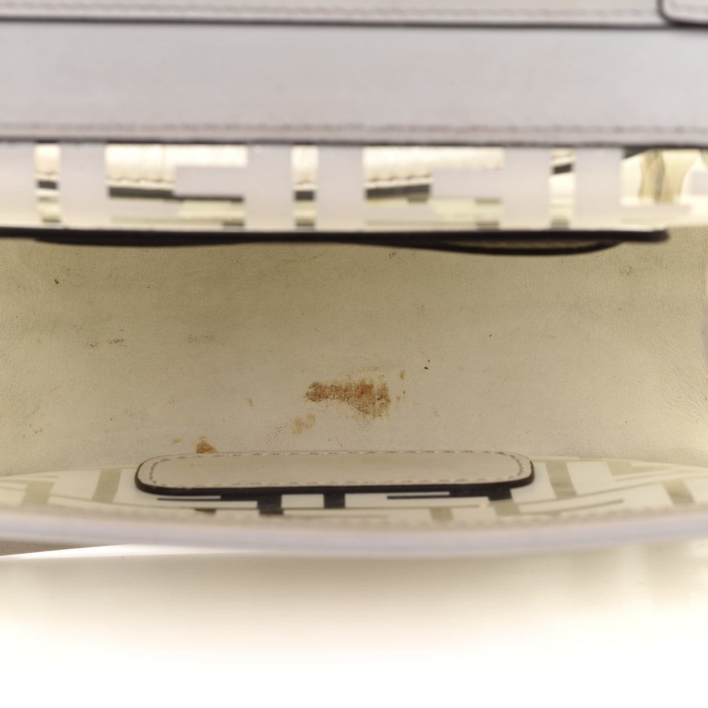 TPU FF Vitello Century F is Fendi Small Kan I Shoulder Bag White