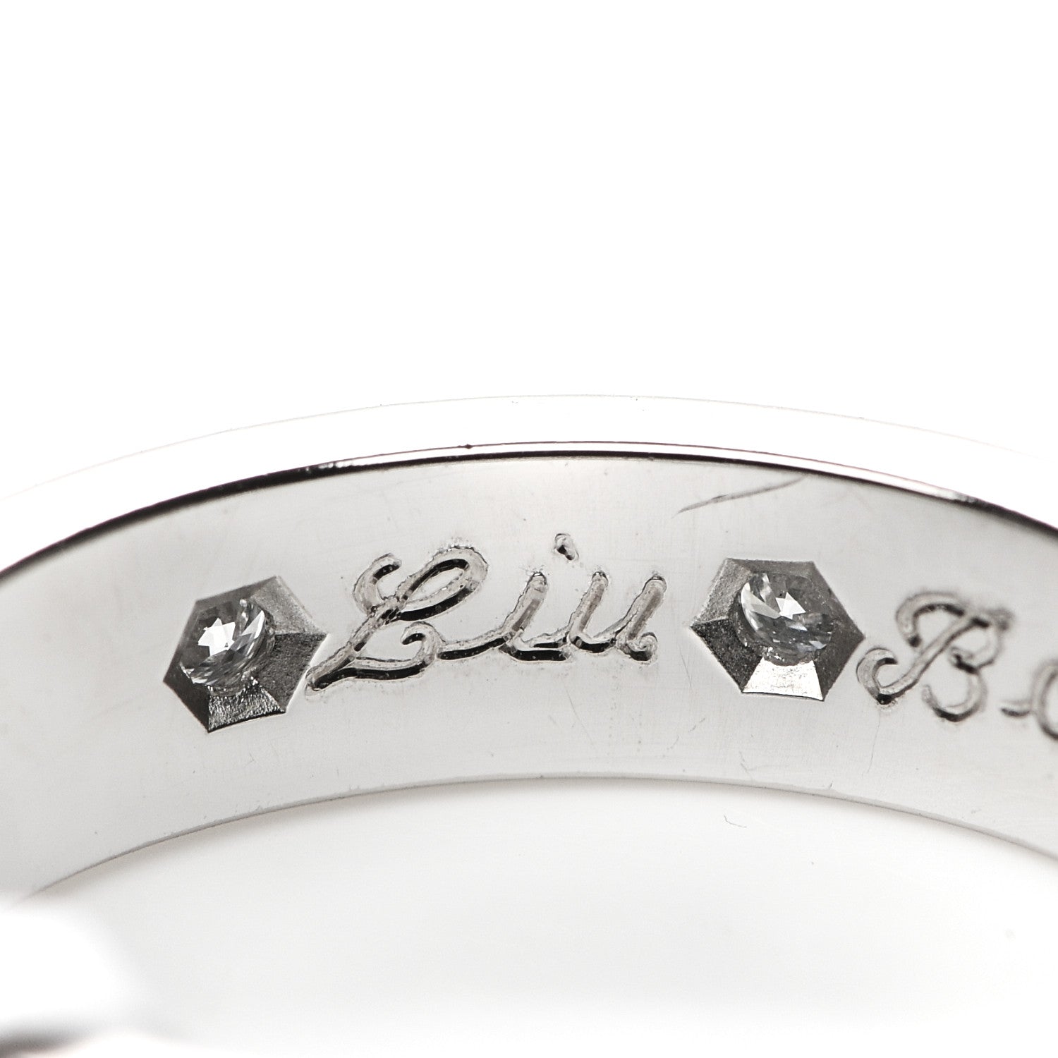 Cartier 18K White Gold 8 Diamond 4mm Wedding Band LOVE Ring 47 4 5 of 6