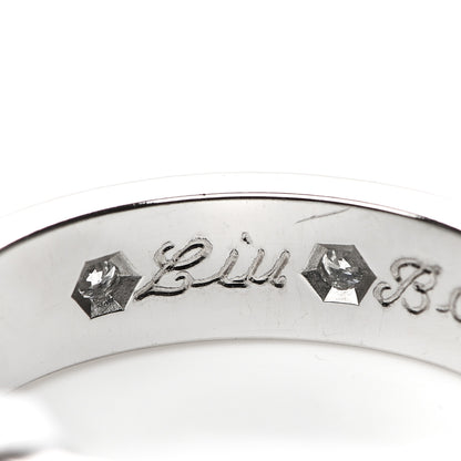 Cartier 18K White Gold 8 Diamond 4mm Wedding Band LOVE Ring 47 4 5 of 6