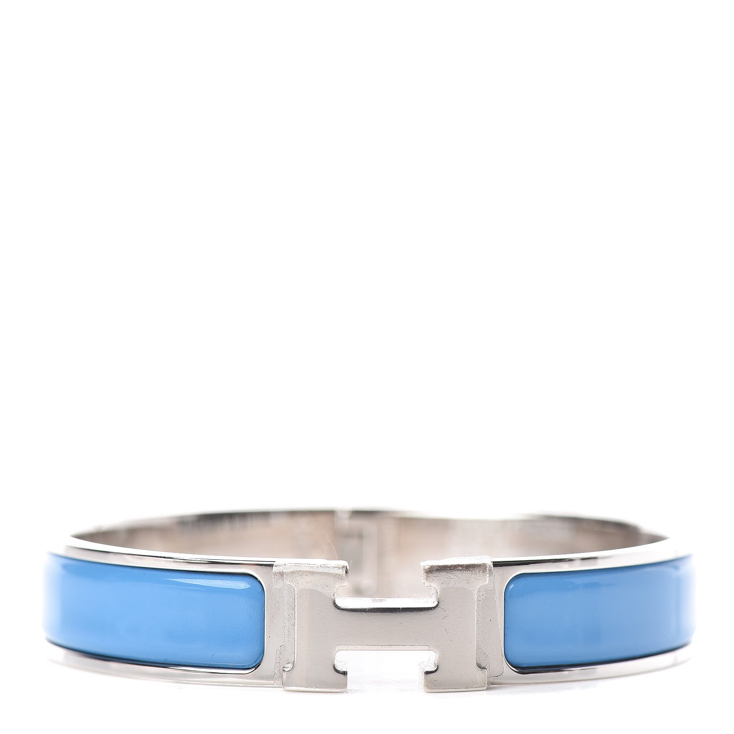 Hermes Enamel Narrow Clic Clac H Bracelet GM Bleu Cielo 1 of 4
