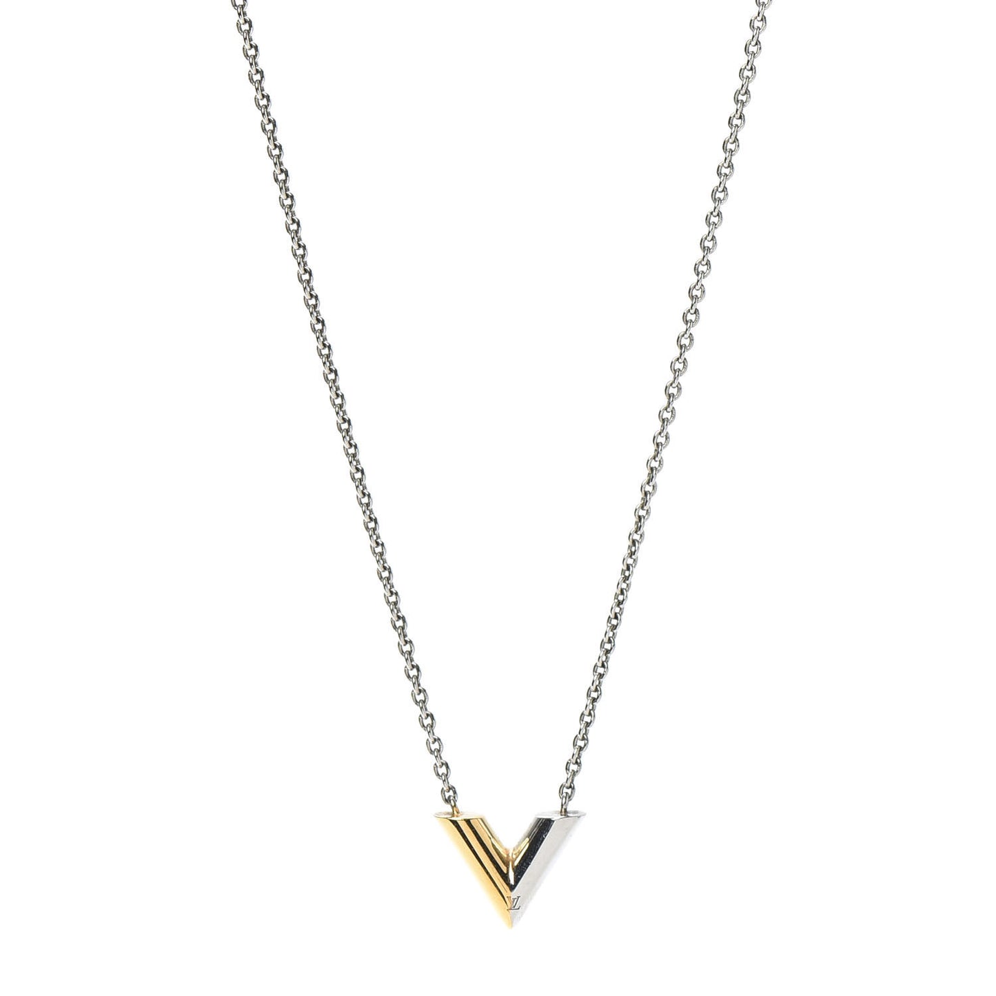 Essential V Necklace Silver Gold