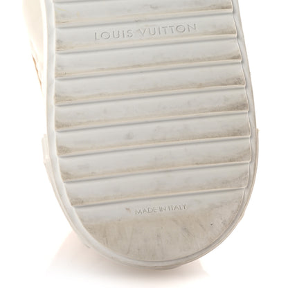 Louis Vuitton Monogram Embossed Calfskin Damier Azur Time Out Sneakers 38.5 Rose Clair Pink 7 of 10
