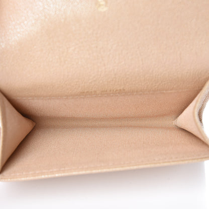 Chanel Iridescent Caviar Quilted Flap Card Holder Beige 5 of 9