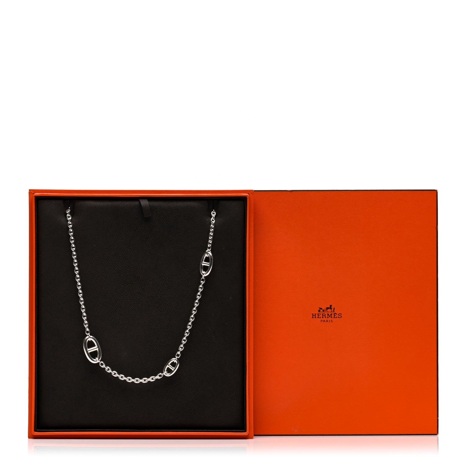 Hermes Sterling Silver Farandole Necklace 160 6 of 6