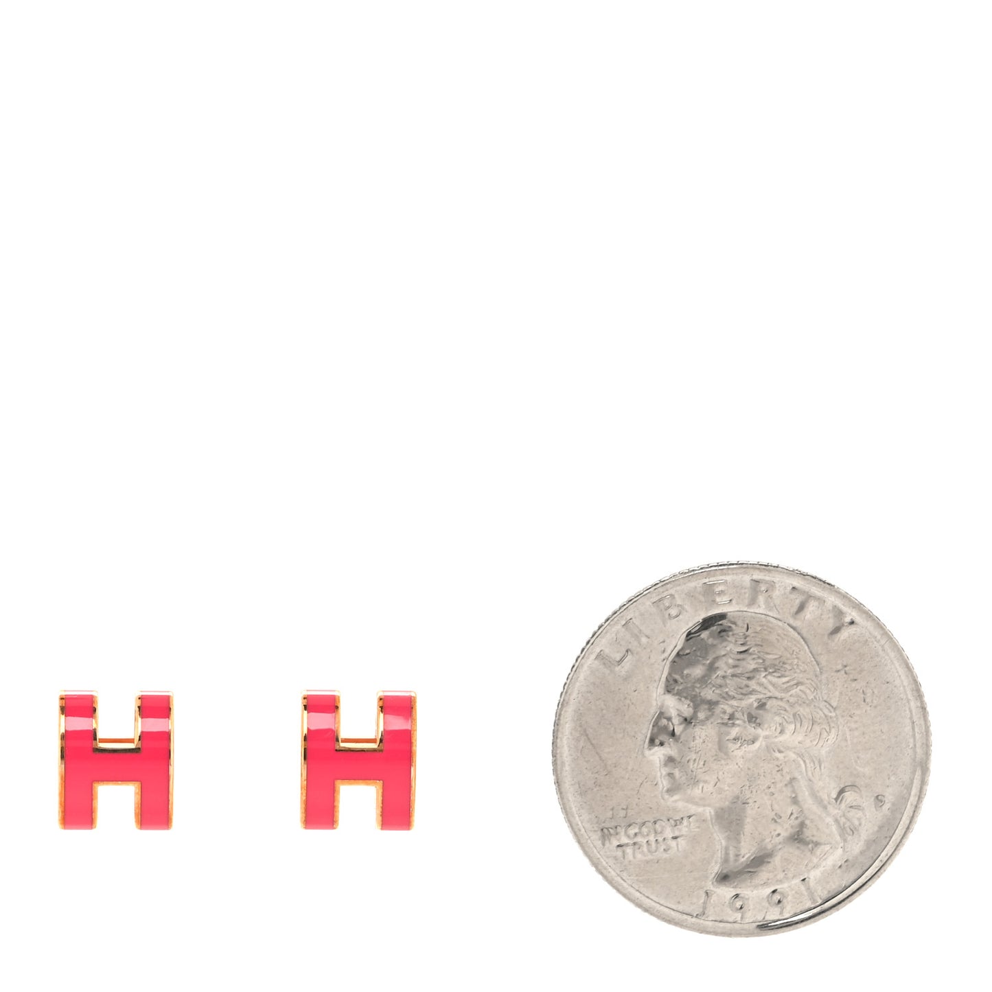 Rose Gold Lacquered Mini Pop H Earrings Rose Extreme
