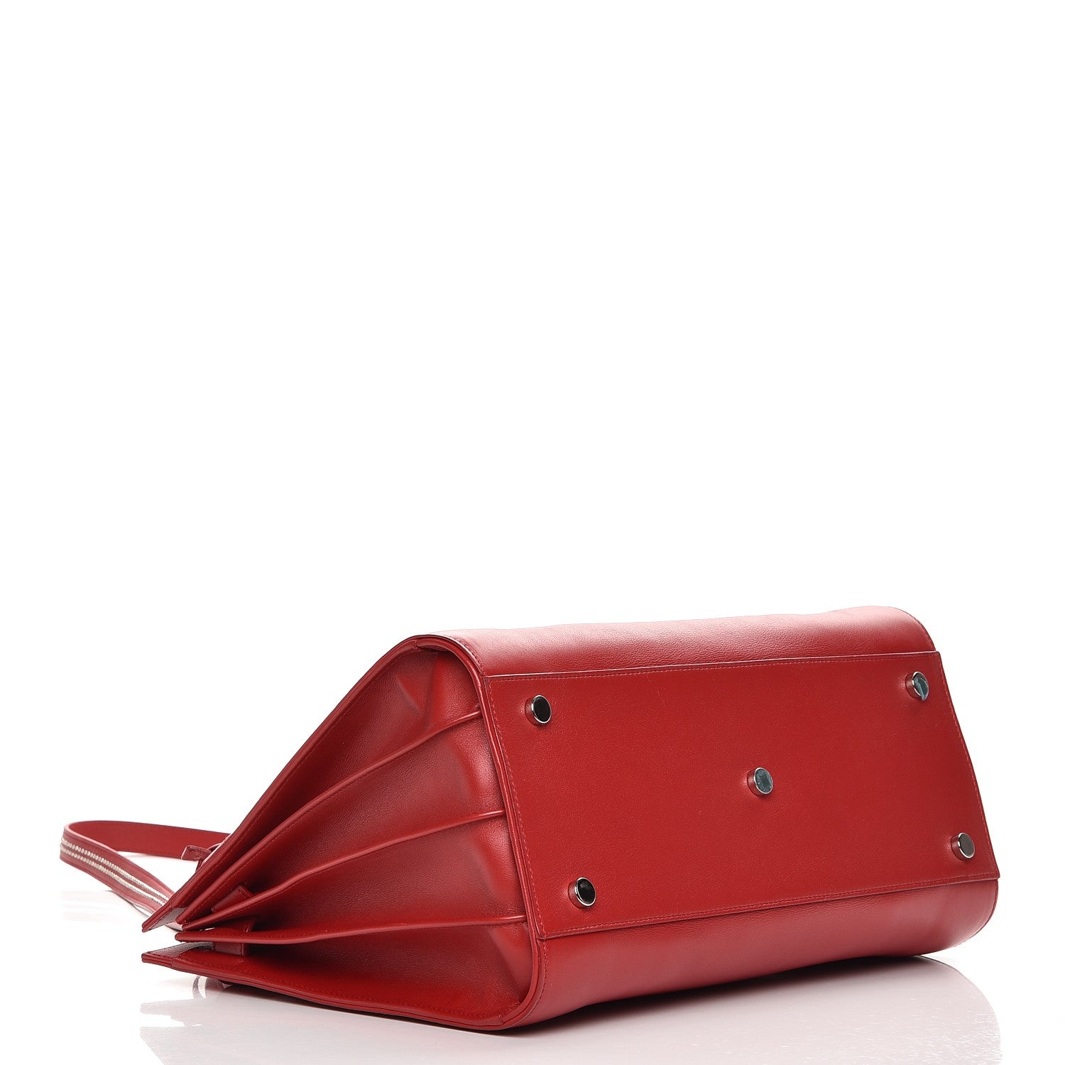 Saint Laurent Calfskin Studded Small Sac de Jour Carryall Red 5 of 14