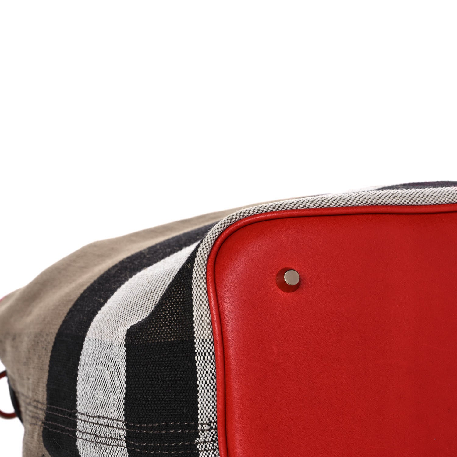 Burberry Canvas Mega Check Medium Ashby Hobo Cadmium Red 13 of 15