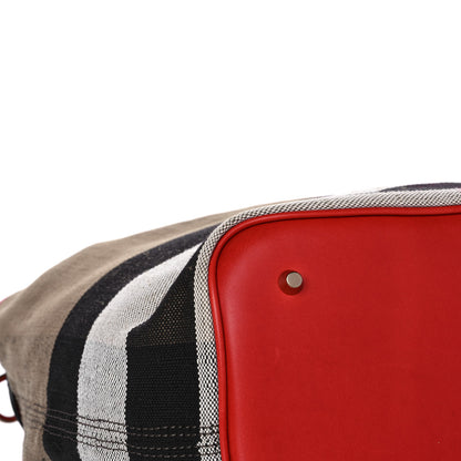 Burberry Canvas Mega Check Medium Ashby Hobo Cadmium Red 13 of 15