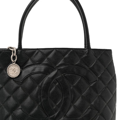 Chanel Caviar Quilted Medallion Tote Black 8 of 14