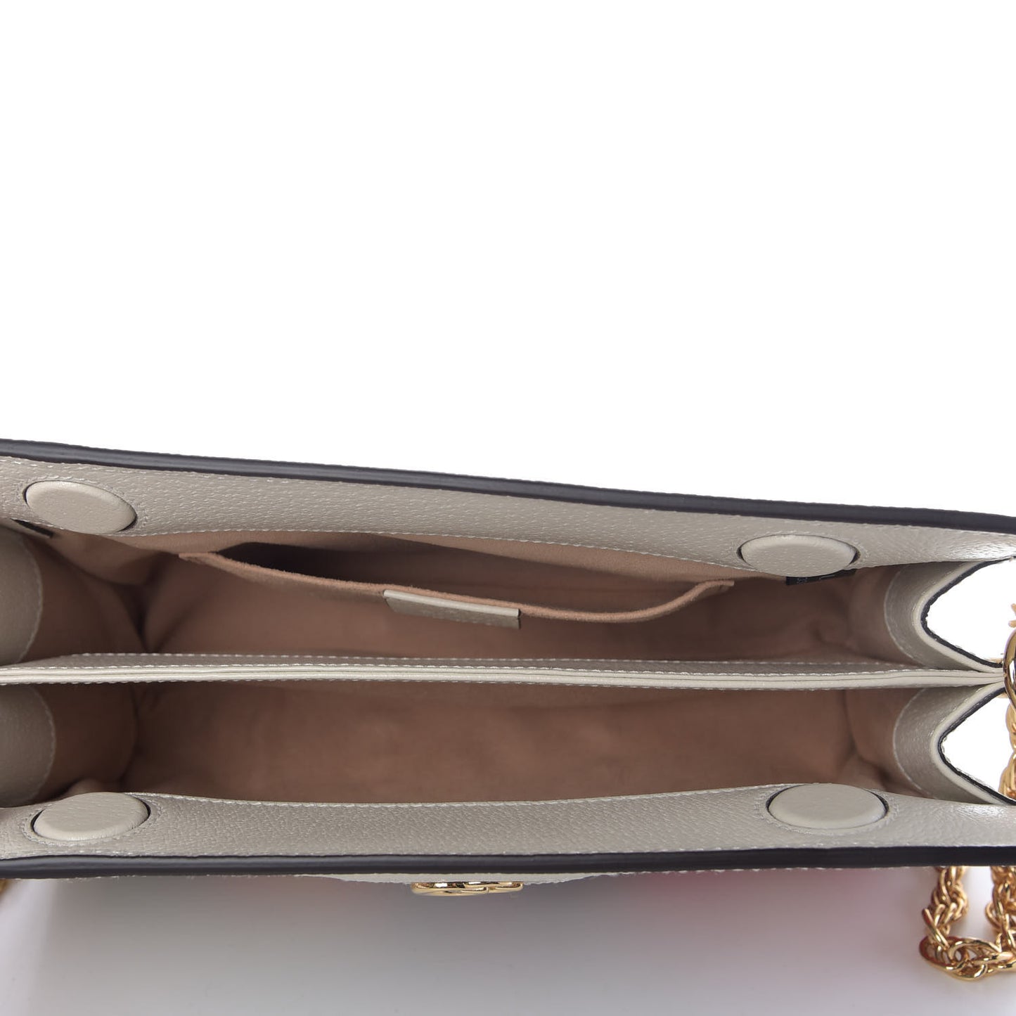 GG Supreme Monogram Flora Web Small Ophidia Chain Shoulder Bag White