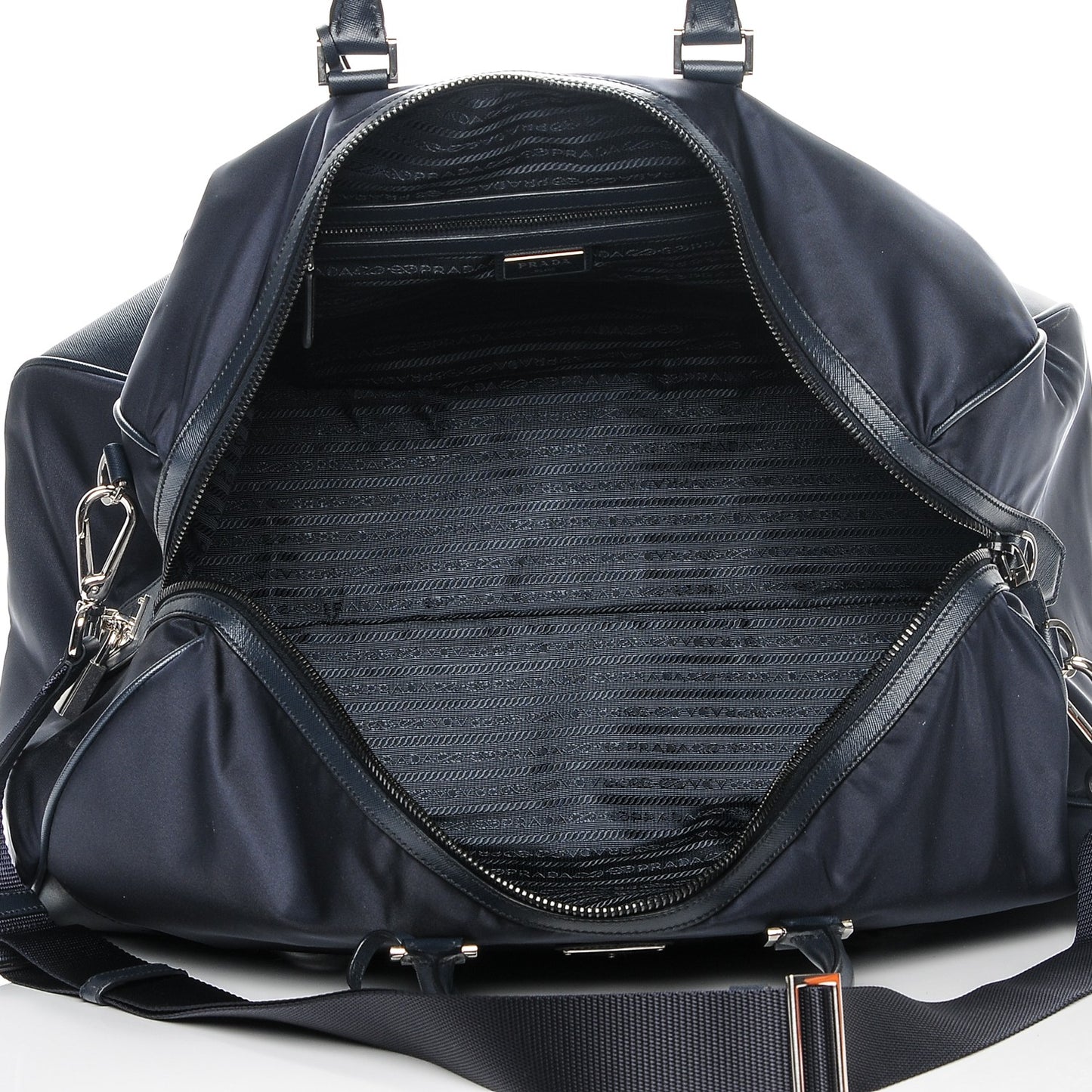 Tessuto Nylon Saffiano Duffle Blue