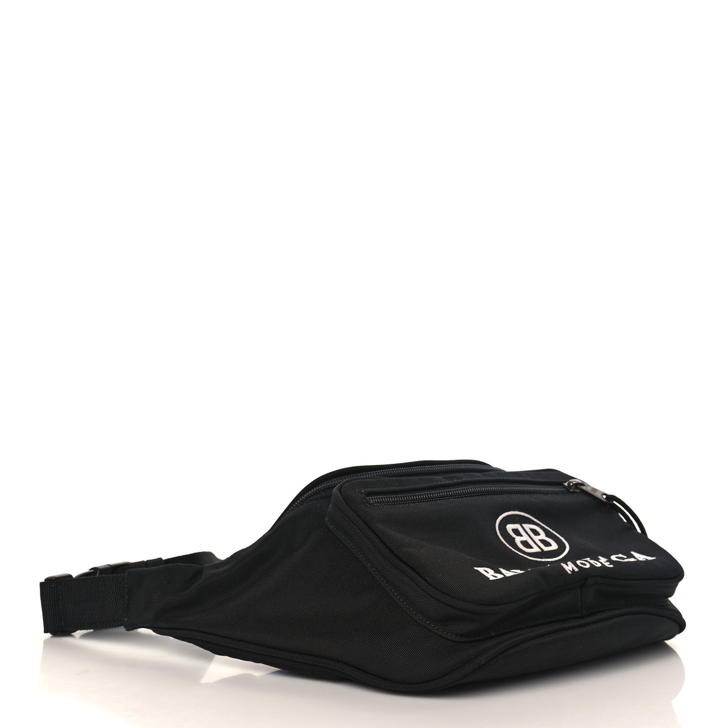 Nylon BB Logo Embroidered Explorer Beltpack Black