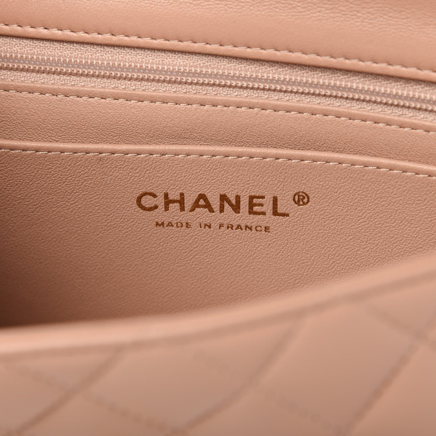 Chanel Lambskin Quilted Mini Top Handle Rectangular Flap Beige 8 of 11