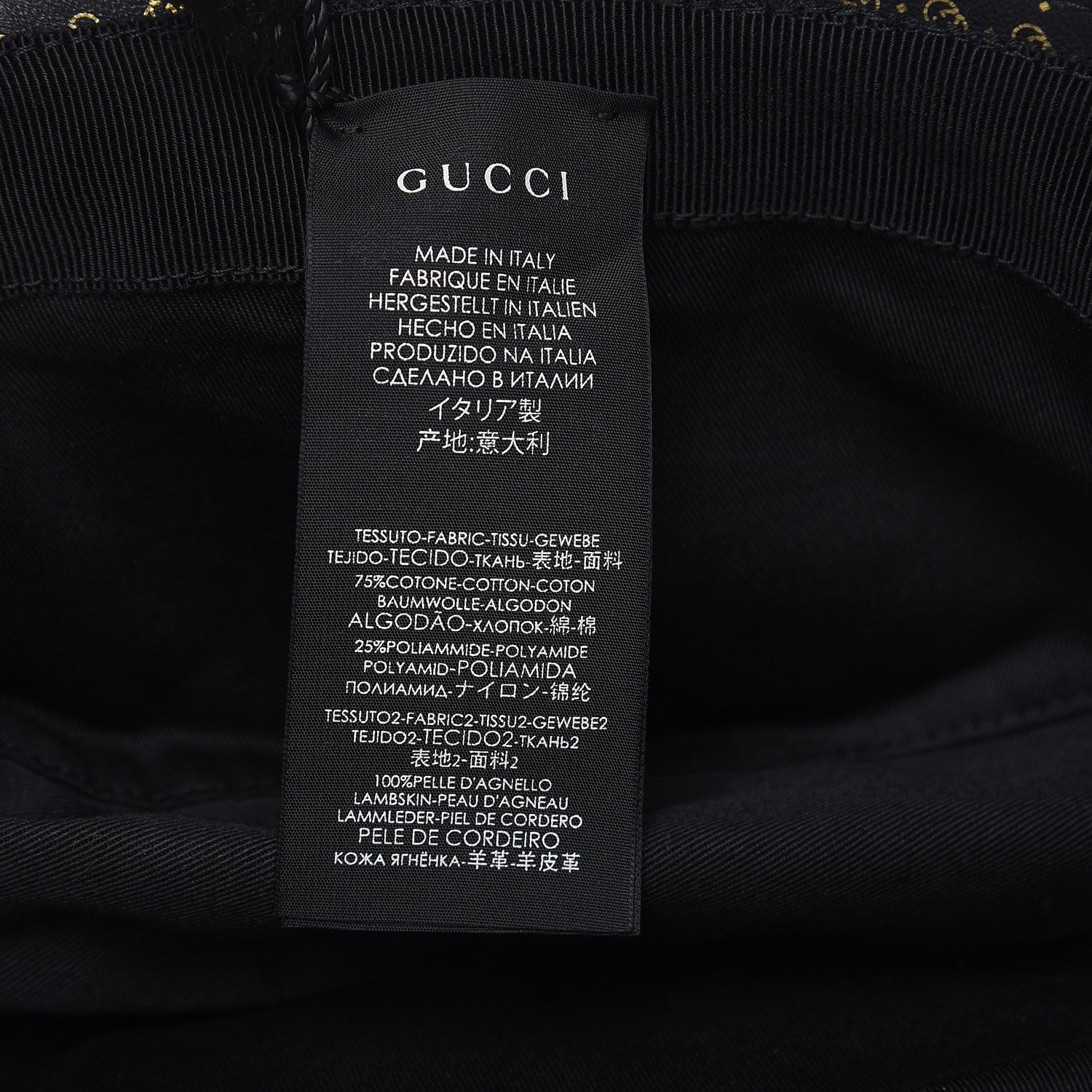 Gucci X DAPPER DAN Velvet Nappa Ayers GG Micro Monogram Fedora S Black 5 of 6