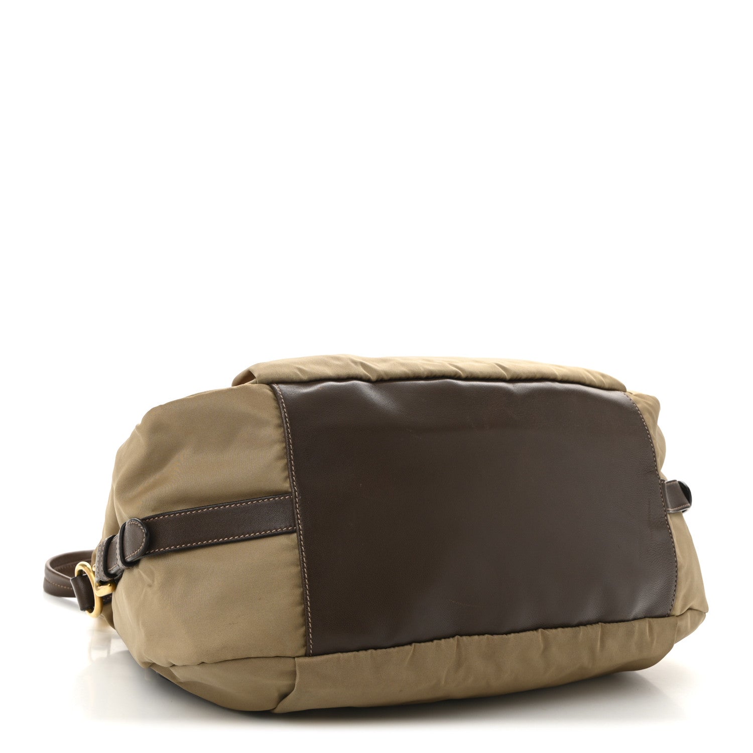 Prada Tessuto Nylon Vitello Daino Satchel Tabacco 4 of 12