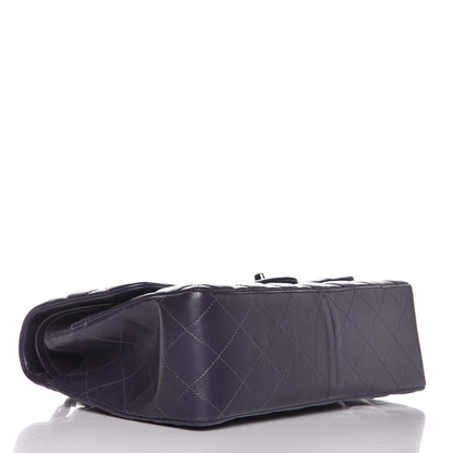 Chanel Lambskin Quilted Jumbo Double Flap Dark Purple 4 of 13