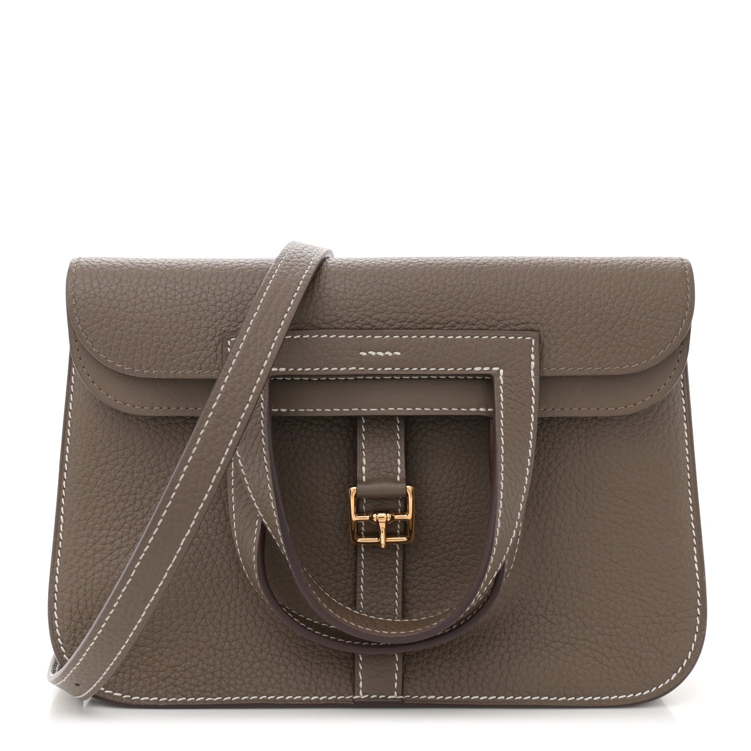 Hermes Taurillon Clemence Halzan 25 Etoupe 1 of 10