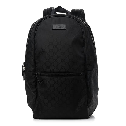 Gucci Nylon Monogram Slim Backpack Black 1 of 9