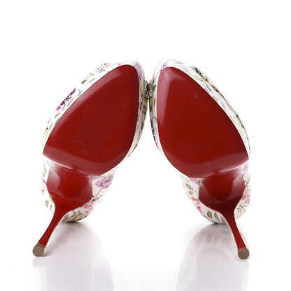 Christian Louboutin Watersnake Fiori Fetish Peep 150 Pumps 38 Latte Pompadour 6 of 10
