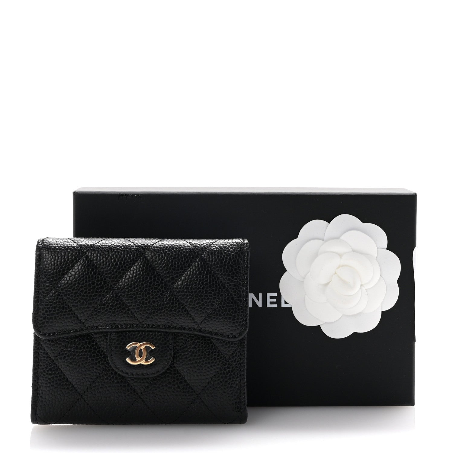 Chanel Caviar Quilted Compact Flap Wallet Black 9 of 9