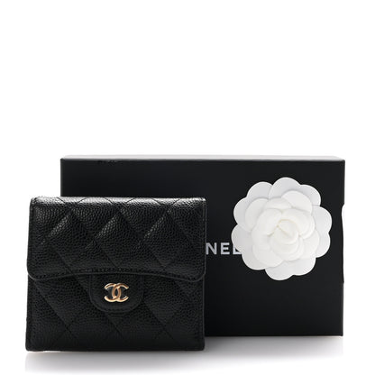 Chanel Caviar Quilted Compact Flap Wallet Black 9 of 9