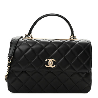 Chanel Lambskin Quilted Medium Trendy CC Flap Dual Handle Bag Black 1 of 11