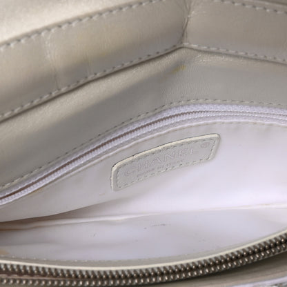 Chanel Sequin East West Flap White Silver 5 of 10
