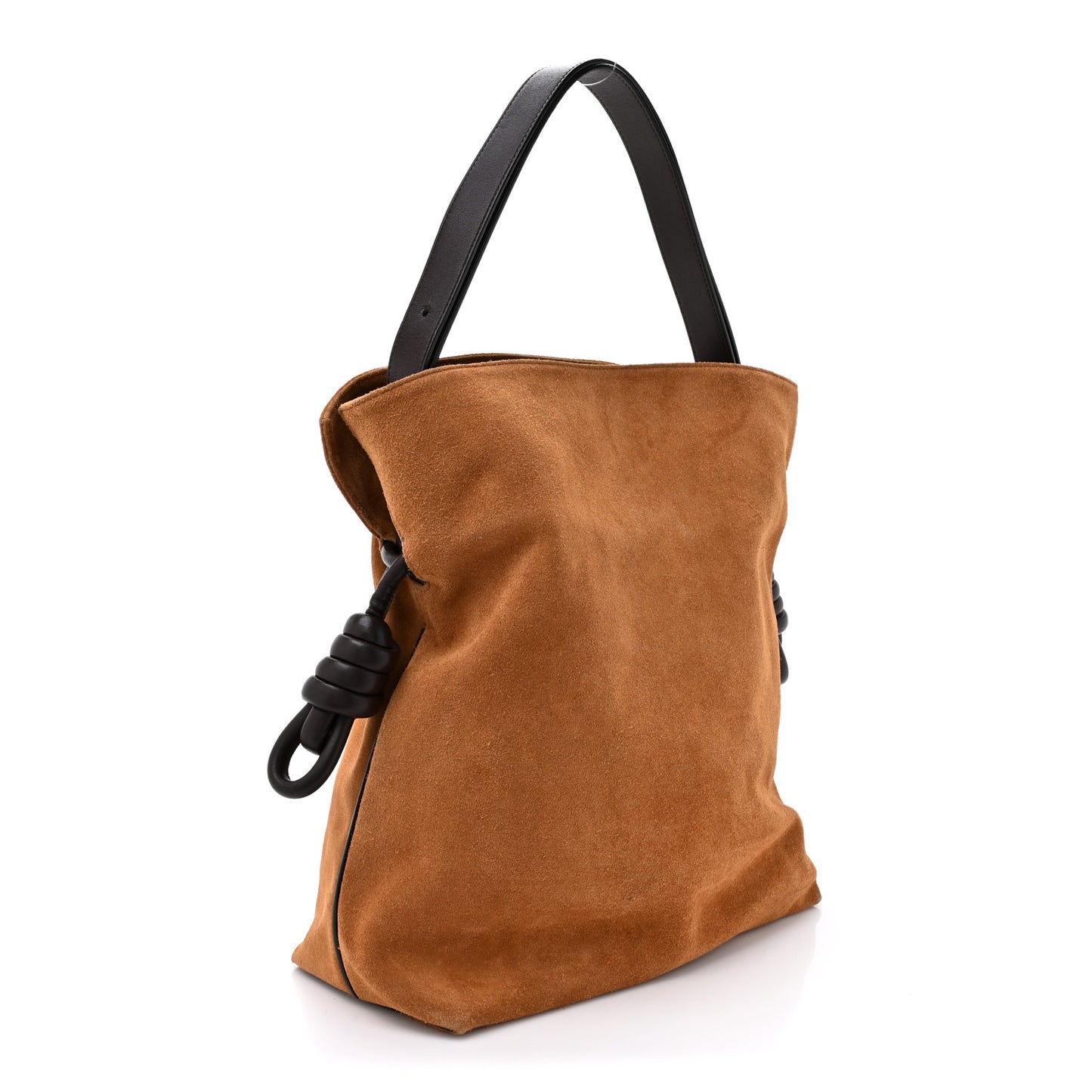 Suede Flamenco Knot Bag Tan