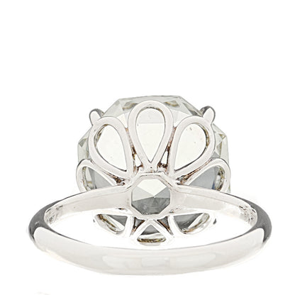 Tiffany Sterling Silver Green Quartz Octagonal Sparklers Cocktail Ring 54 7 4 of 5