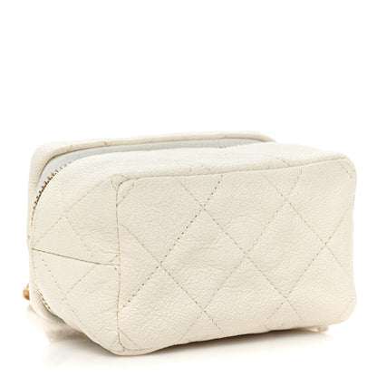 Chanel Caviar Quilted Mini Top Handle Vanity With Chain White 4 of 12