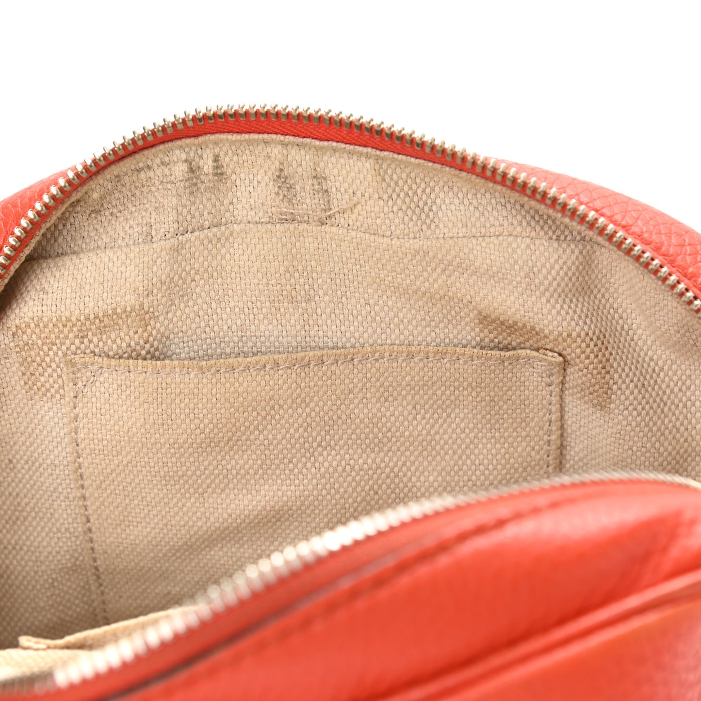 Pebbled Calfskin Small Soho Disco Bag Sun Orange