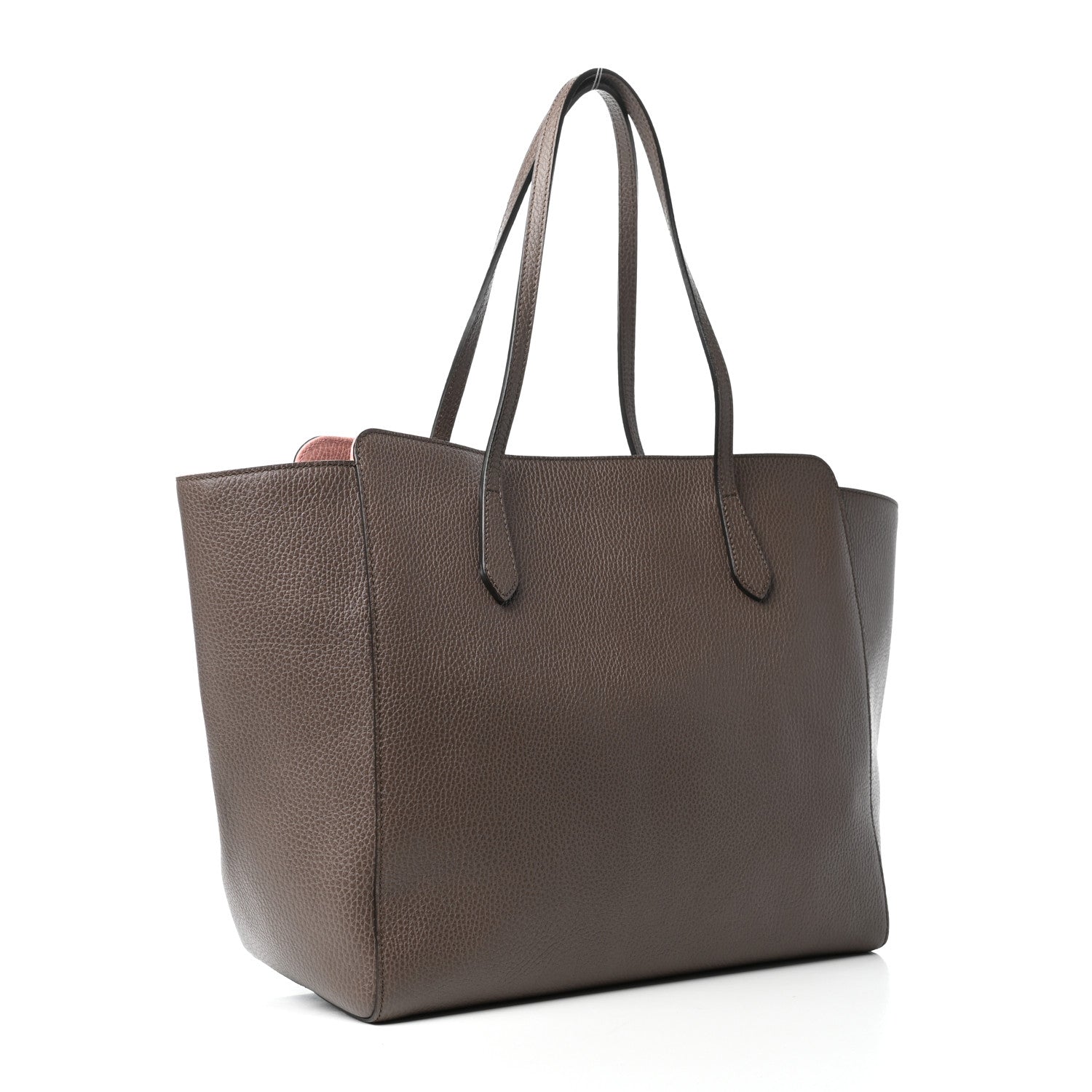 Gucci Dollar Calfskin Medium Swing Tote Grey Field Soft Pink 3 of 8