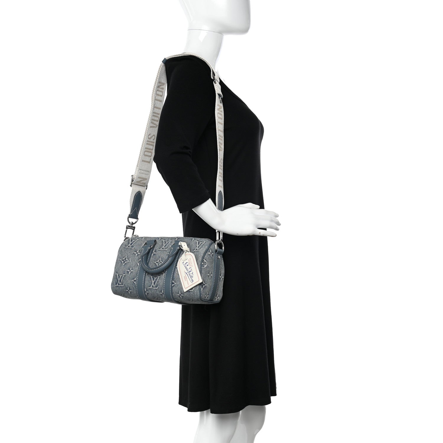 Louis Vuitton Monogram Washed Denim Keepall Bandouliere 25 2 of 10