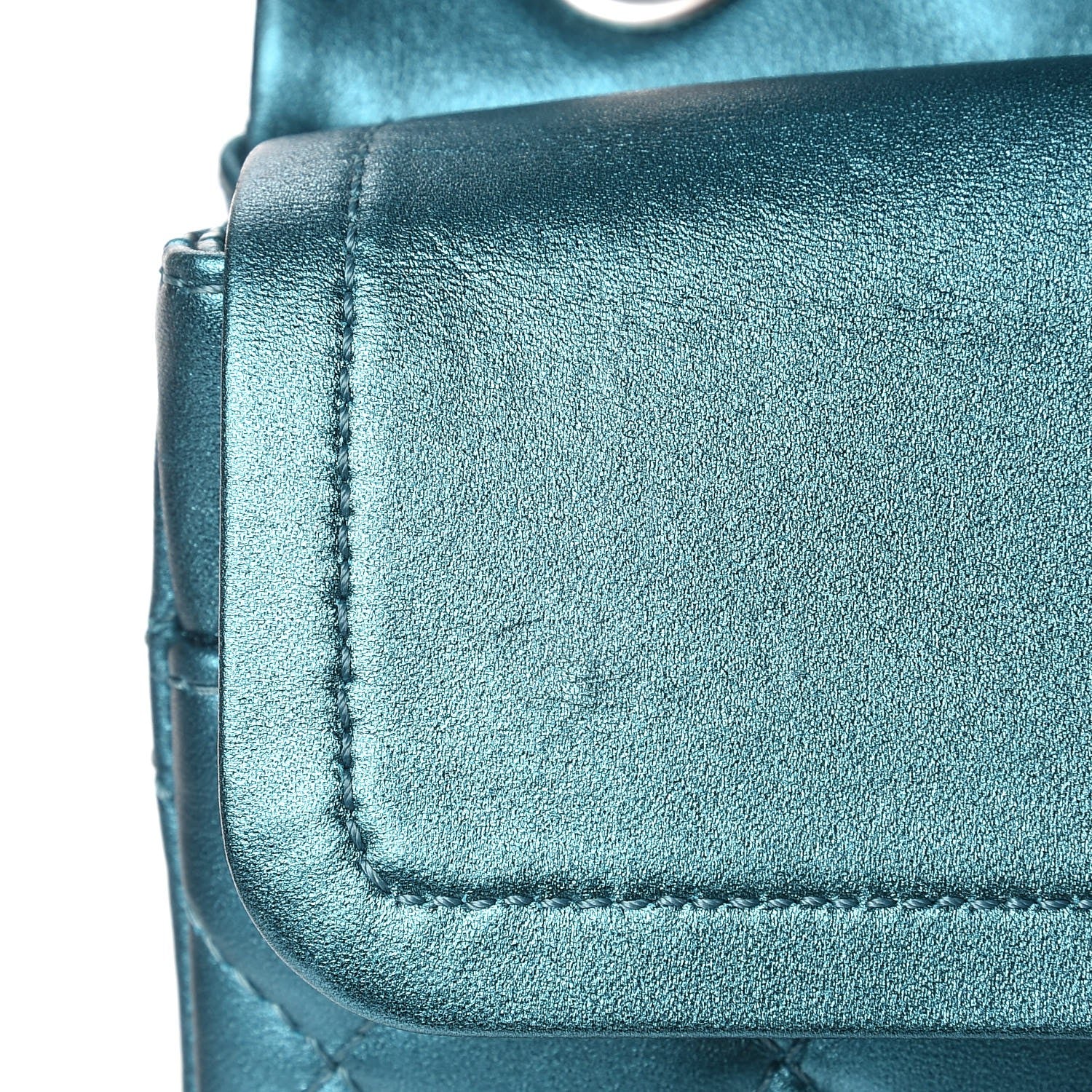 Chanel Metallic Calfskin Quilted 2.55 Reissue 226 Flap Turquoise 9 of 10