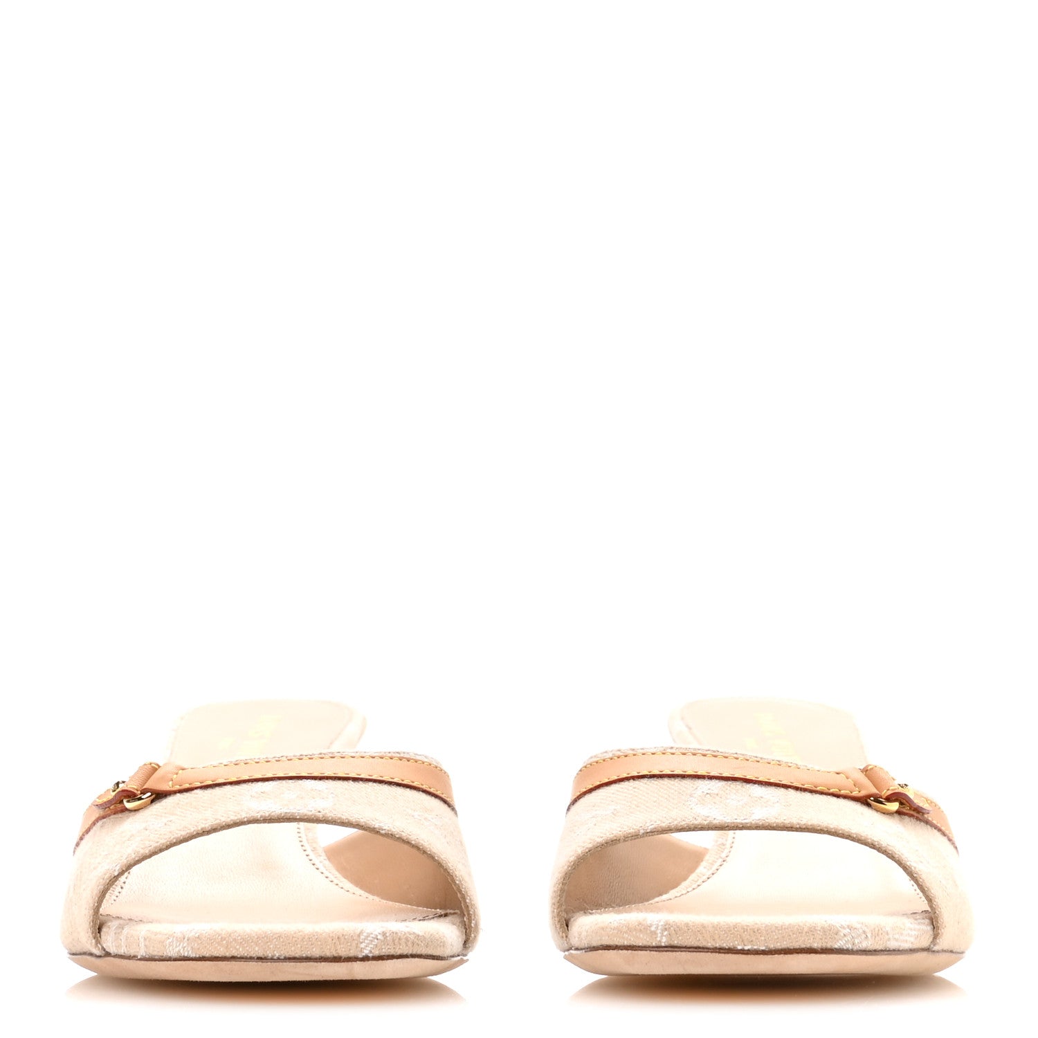 Louis Vuitton Denim Monogram 6AM Icon Mules 40 Sandy Beige 3 of 8