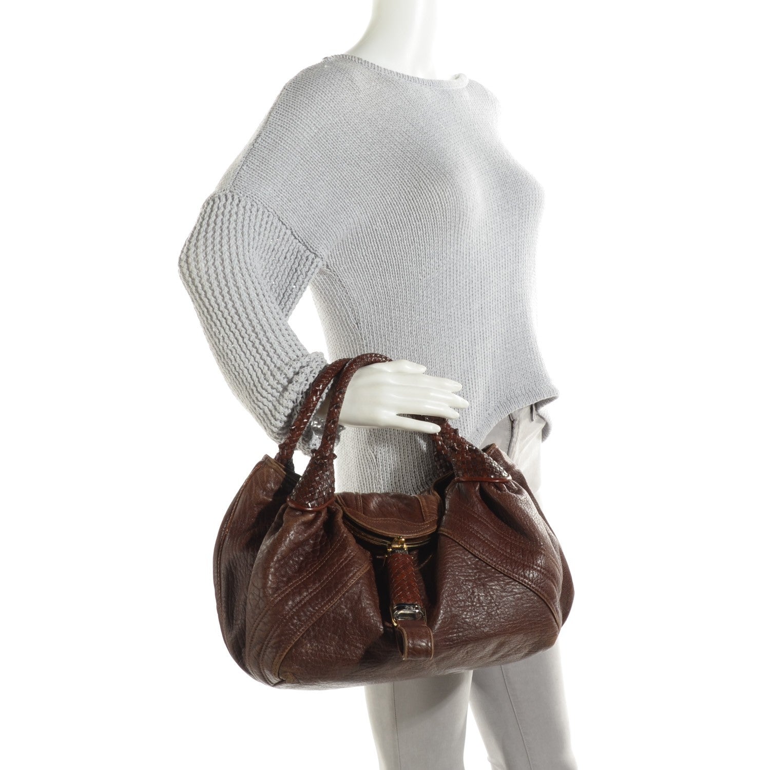Fendi Nappa Nuvolata Spy Cognac 2 of 12