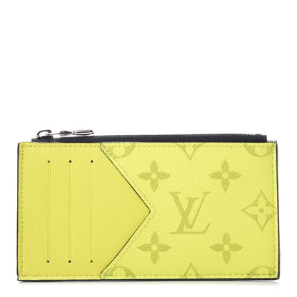 Louis Vuitton Monogram Taiga Coin Card Holder Yellow 1 of 7