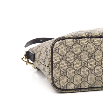 Gucci GG Supreme Monogram Medium Zippered Tote Dark Brown 7 of 27