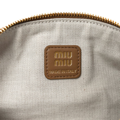 Miu Miu Suede Pouch Olive Green 6 of 9