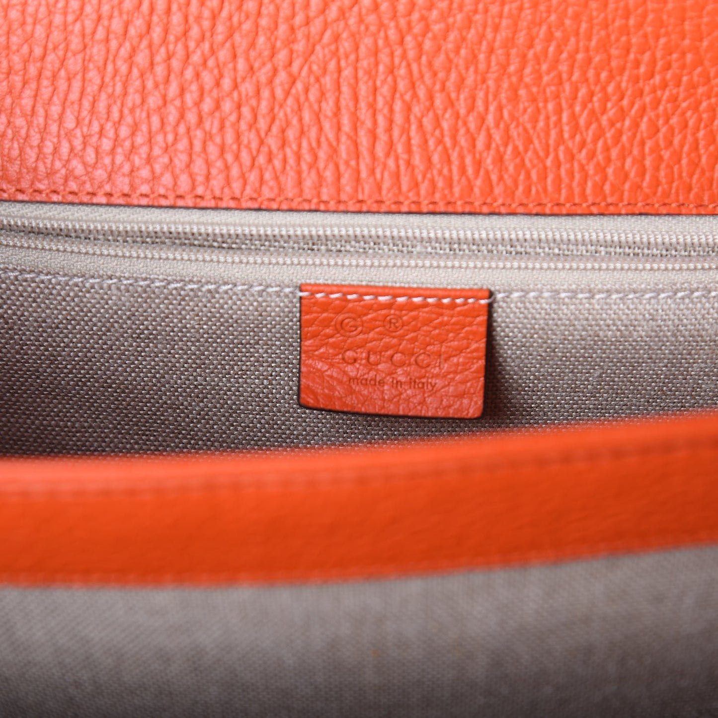Dollar Calfskin Interlocking G Shoulder Bag Sun Orange