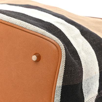 Burberry Canvas Mega Check Medium Ashby Hobo Saddle Brown 10 of 16