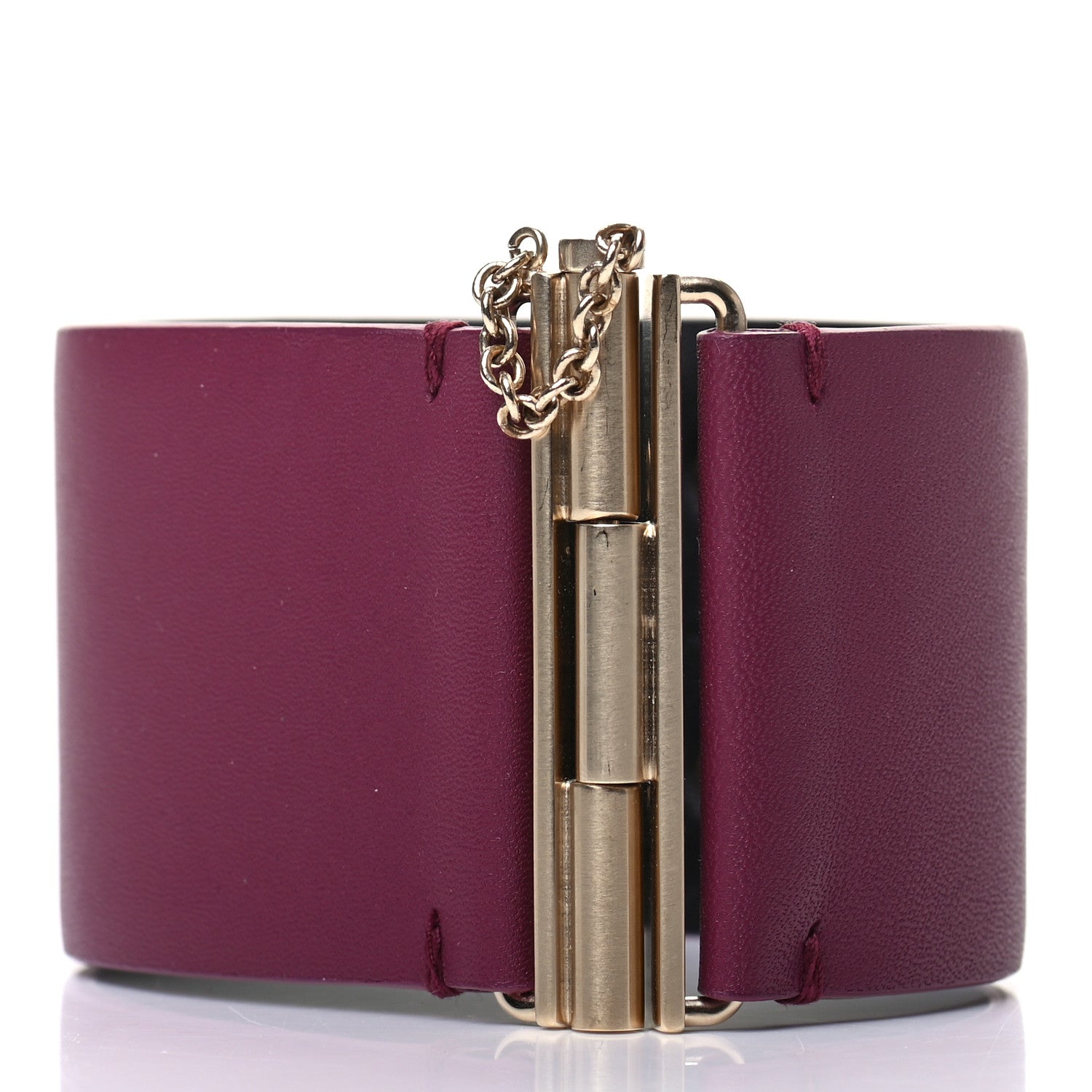 Chanel Calfskin CC Wide Cuff Dark Pink 3 of 3