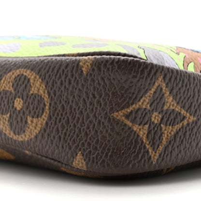 Louis Vuitton Monogram 2021 Christmas Animation Japanese Garden Mini Pochette Accessories Wisteria Pink 9 of 10