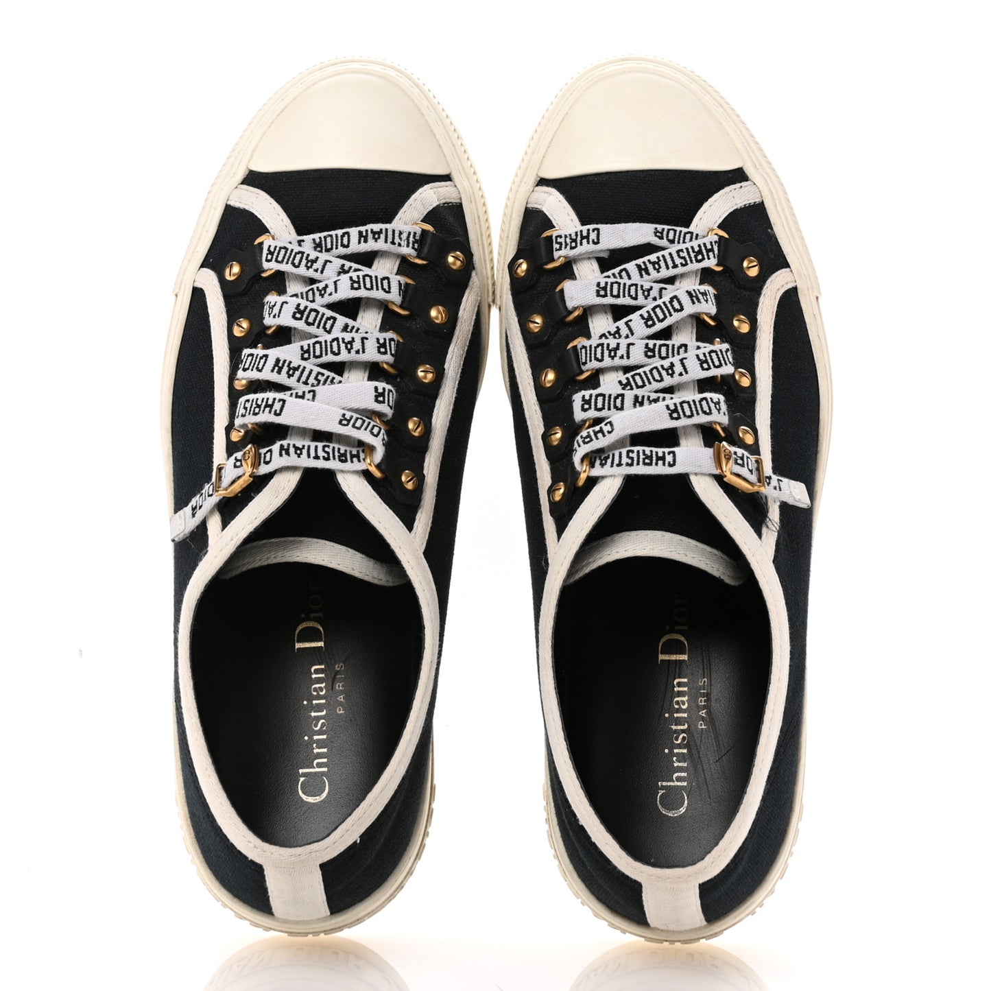 Canvas Walk'N'Dior Low Top Sneakers 37.5 Navy